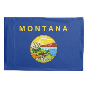 Patriotic Single Pillowcase flag of Montana