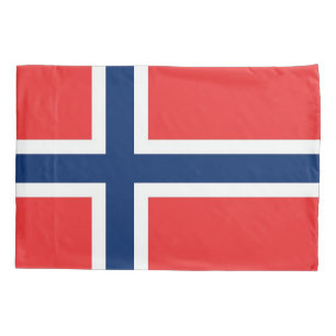 Patriotic Single Pillowcase flag of Norway