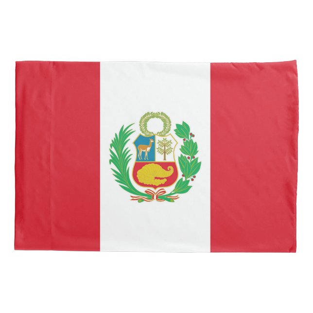 Patriotic Single Pillowcase flag of Peru (Back)
