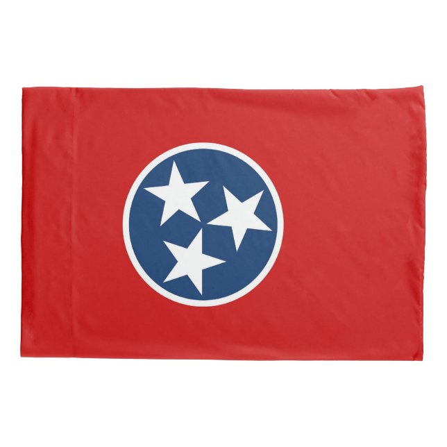 Patriotic Single Pillowcase flag of Tennessee (Back)