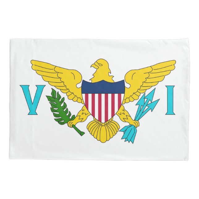 Patriotic Single Pillowcase flag of Virgin Islands (Back)