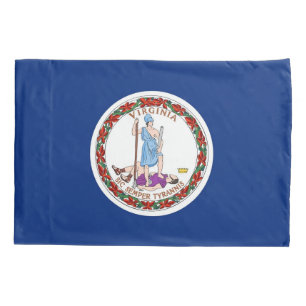 Patriotic Single Pillowcase flag of Virginia
