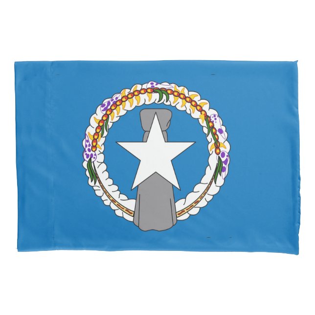 Patriotic Single Pillowcase Northern Mariana flag (Front)