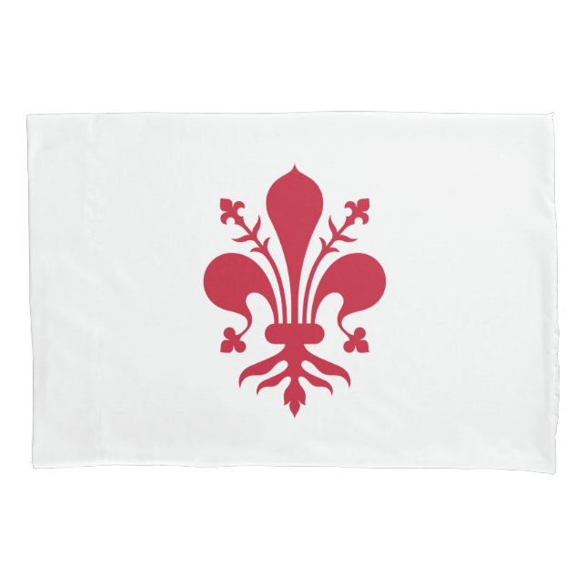 Patriotic Single Pillowcase with flag of Florence (Front)