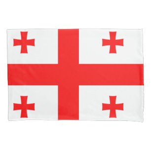 Patriotic Single Pillowcase with flag of Georgia