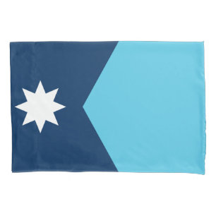 Patriotic Single Pillowcase with flag of Minnesota