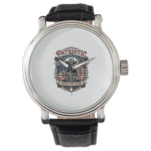 Patriotic Skeleton Cowboy Dark Patriot Skeleton &  Watch
