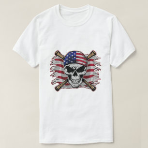 Patriotic Skull - 4th of July T-Shirt