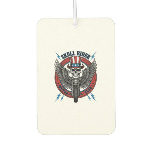 Patriotic Skull Motorcycle Eagle Vintage Car Air Freshener