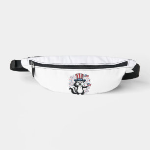 Patriotic Skunk Vintage Fireworks Graphic Shirt_1 Bum Bags