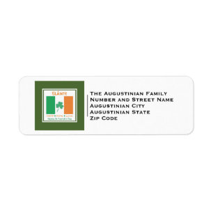 Patriotic Sláinte ST PATRICK'S DAY Return Address Label