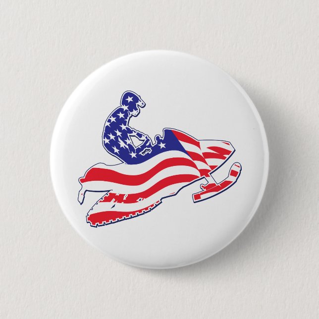 Patriotic-Sledder 6 Cm Round Badge (Front)