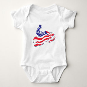 Patriotic-Sledder Baby Bodysuit