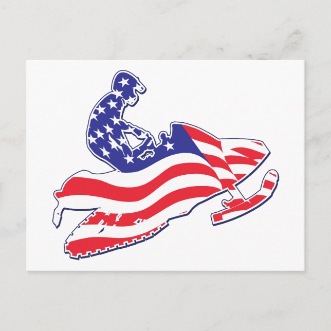 Patriotic-Sledder Postcard (Front)