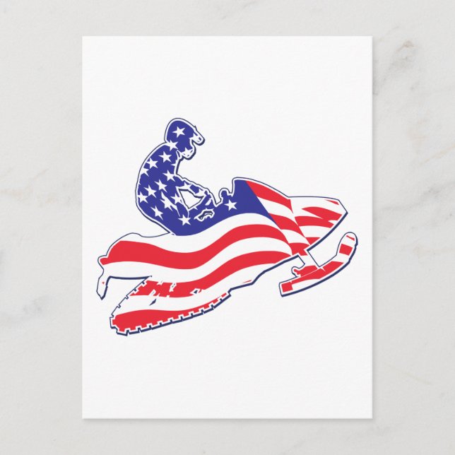 Patriotic-Sledder Postcard (Front)