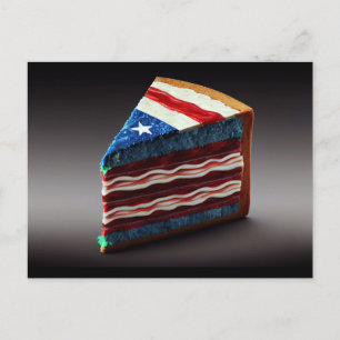 Patriotic Slice  of Cake! Postcard