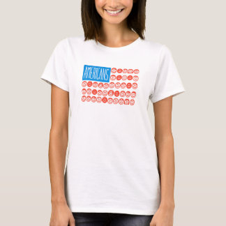 Patriotic Smiling American Flag Diversity T-Shirt