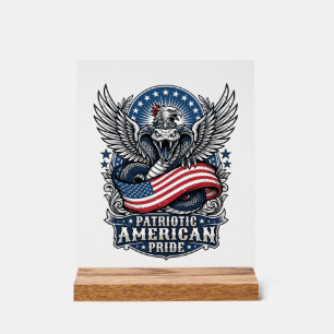 Patriotic Snake Skull Liberty Beast Animal Hybrid Acrylic Sign