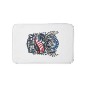 Patriotic Snake Skull Liberty Beast Animal Hybrid Bath Mat