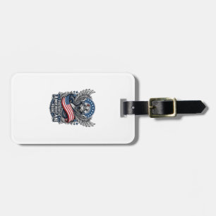 Patriotic Snake Skull Liberty Beast Animal Hybrid  Luggage Tag