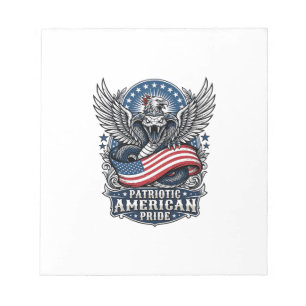 Patriotic Snake Skull Liberty Beast Animal Hybrid Notepad