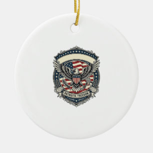 Patriotic Soap Maker Ceramic Ornament
