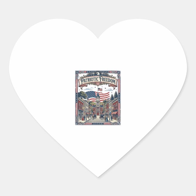 Patriotic Soap Maker Heart Sticker (Front)