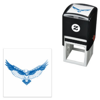 Patriotic Soaring Eagle Graphic – Red White  Self-inking Stamp