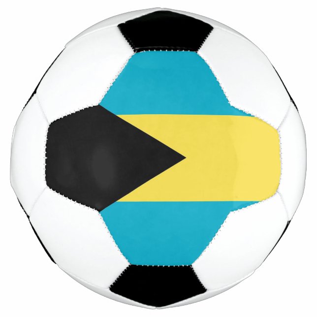Patriotic Soccer Ball with Bahamas Flag (Front)