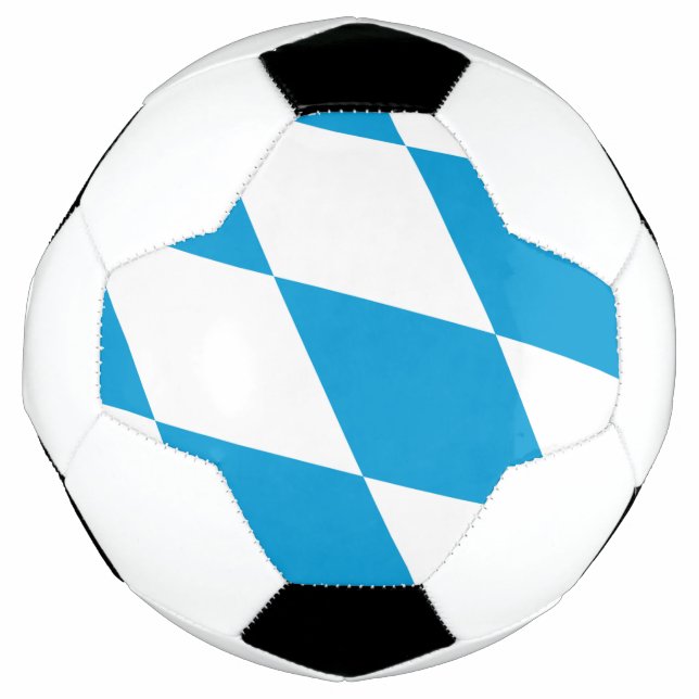 Patriotic Soccer Ball with Flag of Bavaria (Front)