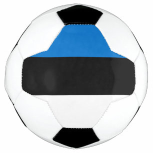 Patriotic Soccer Ball with Flag of Estonia