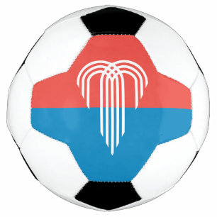 Patriotic Soccer Ball with Flag of Kansas City