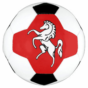 Patriotic Soccer Ball with Flag of Kent, England