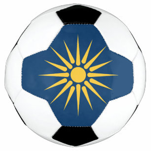 Patriotic Soccer Ball with Flag of Macedonia
