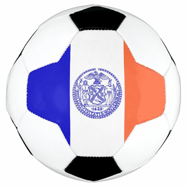 Patriotic Soccer Ball with Flag of New York City (Front)