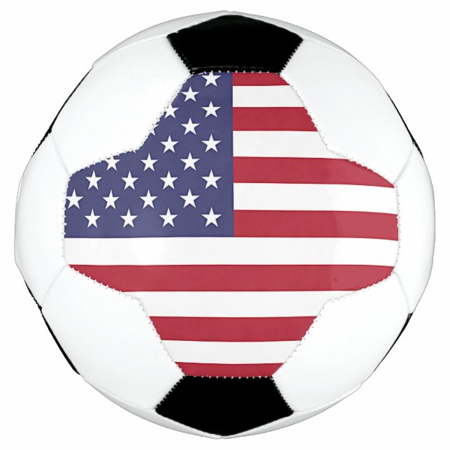 Patriotic Soccer Ball with Flag of USA (Front)