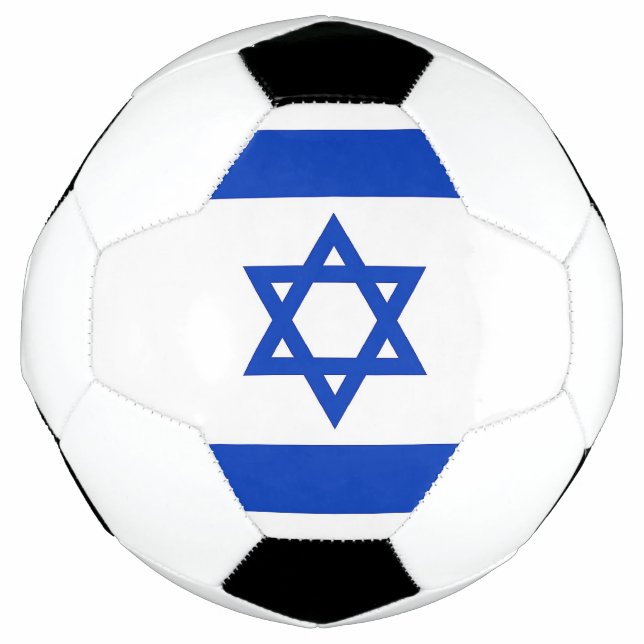 Patriotic Soccer Ball with Israel Flag (Front)