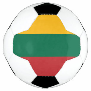Patriotic Soccer Ball with Lithuania Flag
