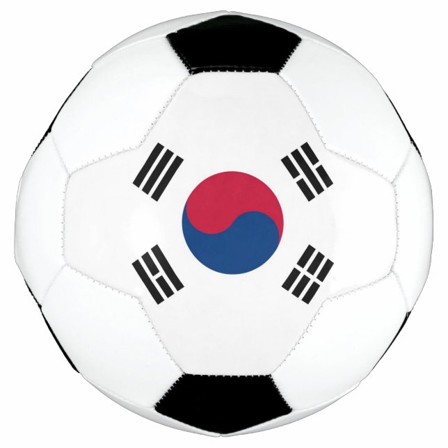 Patriotic Soccer Ball with South Korea Flag (Front)