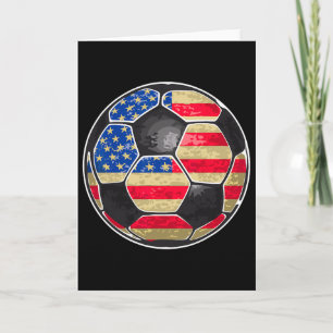 Patriotic Soccer Byll Usa Flag Card