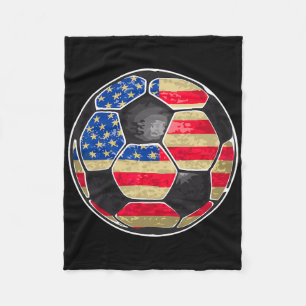 Patriotic Soccer Byll Usa Flag Fleece Blanket