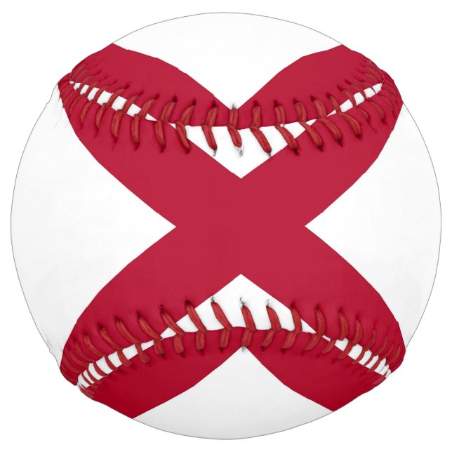 Patriotic Softball with flag of Alabama, USA (Front)