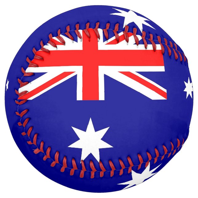 Patriotic Softball with flag of Australia (Front Left)
