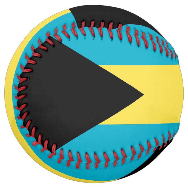 Patriotic Softball with flag of Bahamas (Front Left)