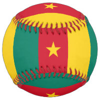 Patriotic Softball with flag of Cameroon