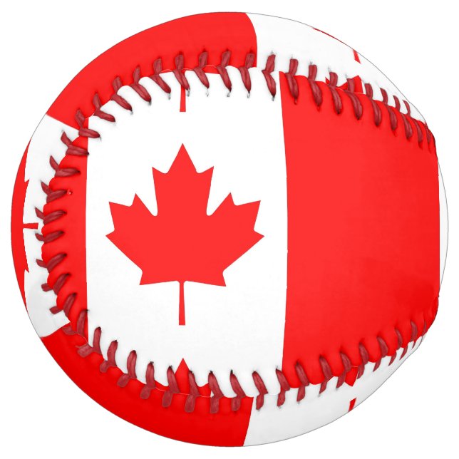 Patriotic Softball with flag of Canada (Front Left)