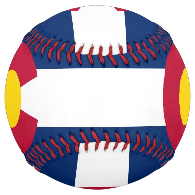 Patriotic Softball with flag of Colorado, USA (Front)
