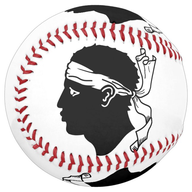 Patriotic Softball with flag of Corsica (Front Left)