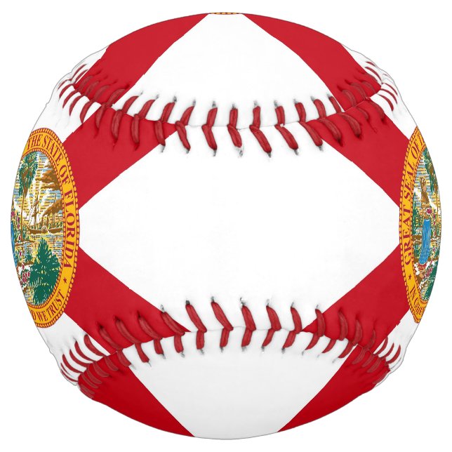 Patriotic Softball with flag of Florida, USA (Front)