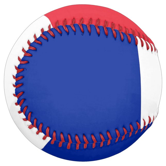 Patriotic Softball with flag of France (Front Left)